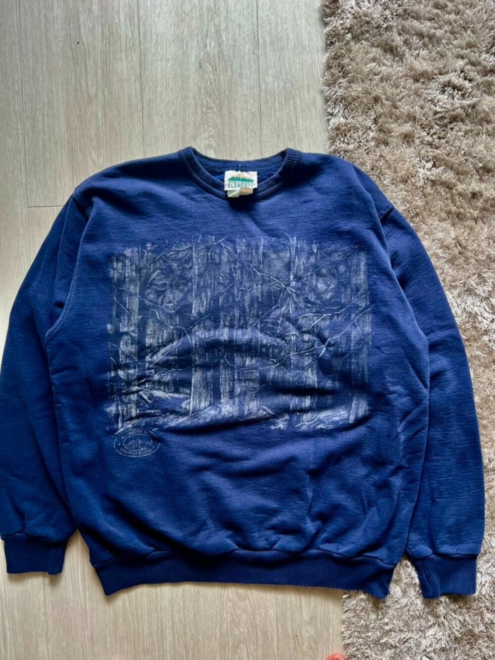 RARE Vintage 90s Northern Elements Crewneck Sweater Wolves Men’s Small Limited